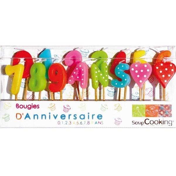 30 bougies d'anniversaire 1-2-3 ans