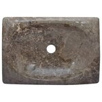 vidaXL Lavabo Gris 50x35x10 cm Marbre