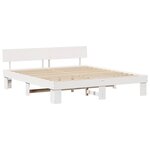 vidaXL Cadre de lit Blanc 180 x 200 cm Bois massif en pin