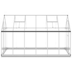 vidaXL Serre avec cadre de base argenté 334x169x202 cm aluminium