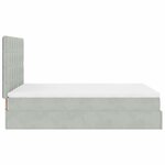 vidaXL Cadre de lit ottoman et matelas gris clair 140x190 velours