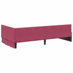 vidaXL Cadre de lit d'angle avec matelas 2 pc Bordeaux 90 x 190 cm