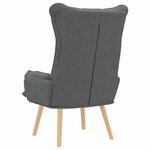 vidaXL Fauteuil relaxant Gris foncé 69 x 74 x 93 cm tissu