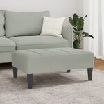 vidaXL Repose-pied gris clair 77x55x31 cm velours