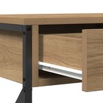vidaXL Table Console avec tiroir chêne artisanal 75 x 28 x 75 cm