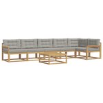 vidaXL Ensemble de canapés d'extérieur 7 pc Blanc et gris clair
