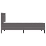 vidaXL Cadre de lit avec bandes LED Gris 90 x 190 cm Simili cuir
