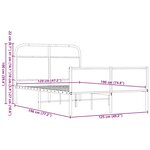 vidaXL Cadre de lit sans matelas 120x190 cm chêne marron