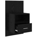 vidaXL Cabinet de chevet avec tiroir 2 Pièces Chêne noir 50 x 32.5 x 80cm