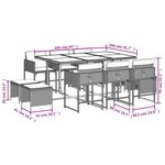 vidaXL Ensemble à manger de jardin et coussins 11 Pièces mélange beige