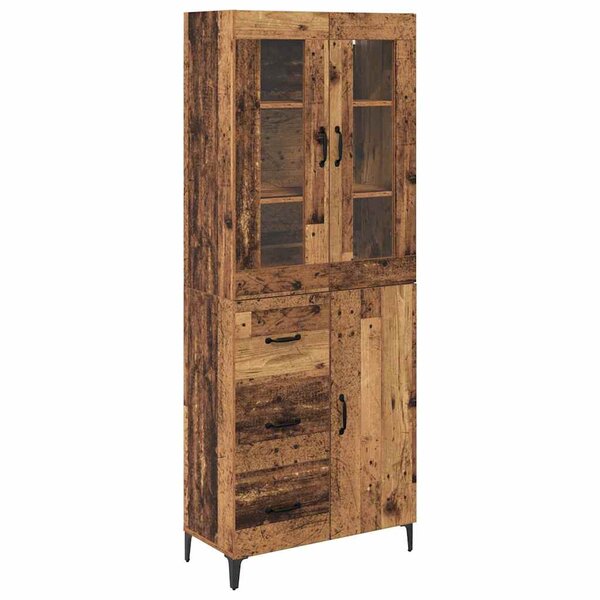 vidaXL Haut Armoire Bois Ancien 69 5 x 34 x 180 cm Bois d'ingénierie