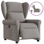 vidaXL Fauteuil inclinable électrique Taupe Tissu