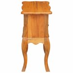 vidaXL Table d'appoint avec tiroir Naturel 60 5 x 30 x 61 cm