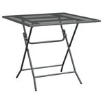 vidaXL Table de jardin 80x80x72 cm Maille métallique Anthracite