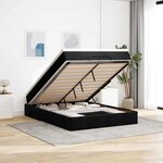 VidaXL Cadre de lit ottoman avec matelas noir 140x200 cm tissu
