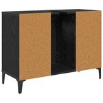 vidaXL Armoire d'évier avec étagère Chêne noir 80 x 33 x 60 cm