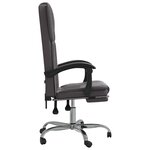 Chaise fauteuil siège pivotante de inclinable de bureau informatique étude similicuir gris 02_0024248