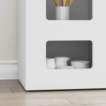 vidaXL Buffet Blanc 100 x 35 x 59 cm Bois d'ingénierie