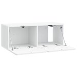 vidaXL Meuble TV mural Blanc 78 5 x 31 x 30 cm Bois d'ingénierie