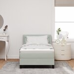 Box Spring VidaXL avec Matelas Gris Clair 100x200 cm Velours