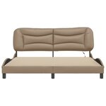 vidaXL Cadre de lit avec LED sans matelas cappuccino 180x200 cm