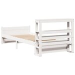 vidaXL Cadre de lit avec tête de lit sans matelas blanc 75x190 cm