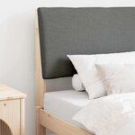 vidaXL Tête de lit capitonnée Gris foncé 100 cm Pin massif