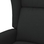 vidaXL Fauteuil inclinable électrique à oreilles noir tissu