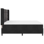 vidaXL Lit à ressorts avec matelas avec LED Noir 200 x 200 cm Velours