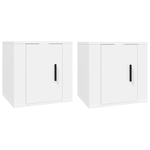 vidaXL Meubles TV muraux 2 Pièces Blanc 40x34 5x40 cm