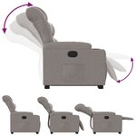 vidaXL Fauteuil inclinable taupe tissu