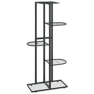 vidaXL Support pour plantes 5 niveaux 43x22x98 cm Noir Métal