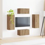 vidaXL Ensemble meuble TV 2 Pièces Chêne artisanal Bois d'ingénierie