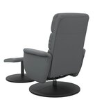 vidaXL Fauteuil inclinable de massage avec repose-pied gris similicuir