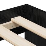 vidaXL Lit de rangement Noir Chêne 90x190 cm