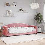 vidaXL Lit de repos sans matelas rose 80x200 cm velours