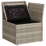 vidaXL Canapé d'angle de jardin et coussins gris clair résine tressée