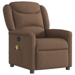 vidaXL Fauteuil de massage inclinable Marron Tissu