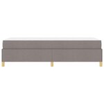 vidaXL Lit à ressorts avec matelas Taupe et blanc 90 x 200 cm tissu