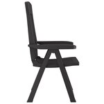vidaXL Chaises inclinables de jardin lot de 2 anthracite PP