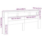 vidaXL Tête de lit à LED chêne artisanal 220x18 5x103 5 cm