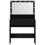 vidaXL Table de Toilette avec tiroir Chêne noir 80 x 41 x 134.5 cm