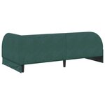 vidaXL Cadre de lit d'angle Vert foncé 90 x 190 cm Velours