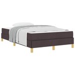 vidaXL Lit à ressorts avec matelas Marron foncé 120 x 200 cm tissu