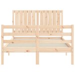 vidaXL Cadre de lit sans matelas bois massif