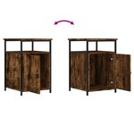vidaXL Table de chevet chêne fumé 40x42x60 cm bois d'ingénierie