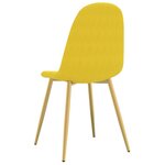 vidaXL Chaises à manger lot de 4 Jaune moutarde Velours
