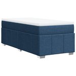 vidaXL Sommier à lattes de lit avec matelas Bleu 80x200 cm Tissu