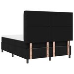 vidaXL Lit à ressorts avec matelas Noir 140 x 200 cm tissu