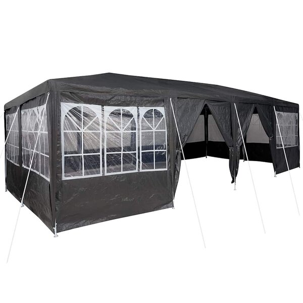 vidaXL Tente de fête Anthracite et blanc 800 x 400 x 266 cm